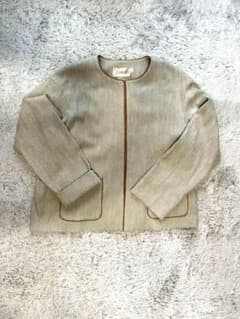 CORDIER ノーカラージャケット ベージュのサムネイル