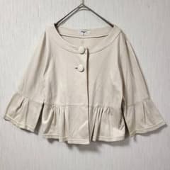 【美品】ナチュラルビューティベーシック ペプラム ジャケット M ベージュ