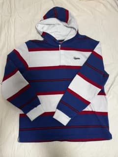 Supreme Hooded Rugby Royal L size - メルカリ