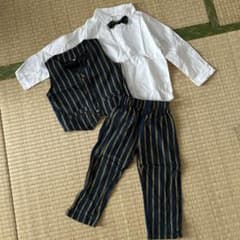 キッズ フォーマル 3点セット 110cm ストライプのサムネイル