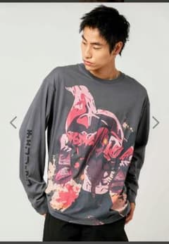 graniph チェンソーマン ロングスリーブTシャツ グレーのサムネイル