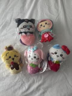 ちいかわ×サンリオキャラクターズ デスクトップから見守るひっかけぬいぐるみセット