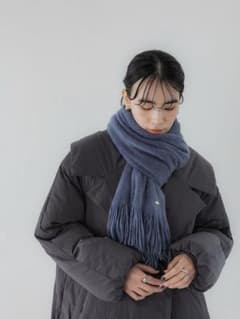 crewre クルーレ モイストタッチボリュームストール スモーキーブルー