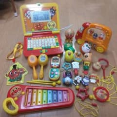 Anpanman computer, car, bus, cell phone, toys, educational toys - bundle sale