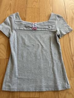 MINIMUM グレー スクエアネック Tシャツのサムネイル