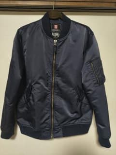STUSSY×BEAMS ネイビー MA-1 フライトジャケット - メルカリ