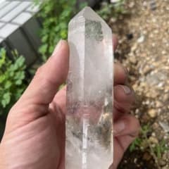 売り切りセール！美品 水晶 六角柱 ポイント 13cm 277g 高透明度 レア 