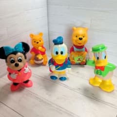 三菱銀行 ディズニー ソフビ貯金箱 当時物 昭和レトロ ミニー プーさん
