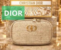 新品/Diorディオールゴールド CDロゴ スターチャーム コスメポーチ