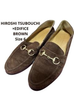 HIROSHI TSUBOUCHI EDIFICE ビットローファー 茶 - メルカリ