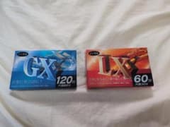 カセットテープ GX 120分 LX 60分 未開封 2本セット昭和レトロ録音用