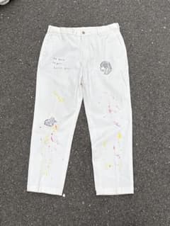 一点物‼️ ホワイト ペインターパンツ ワークパンツ 白デニム 山田蓮 アメカジ ペインターパンツ ホワイト ワークパンツ アメトラ アメカジ リメイク