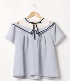 axes femme POETIQUE 襟デザイン肩開きブラウスのサムネイル