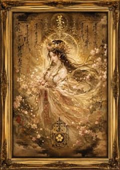【特級呪物】木花咲耶姫 霊画護符｜才能・金運の爆発的開花・究極の縁結び・大開運のサムネイル