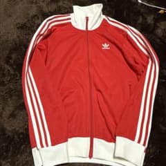 adidas レッド ジップアップジャージ Mのサムネイル