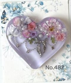 レジンヘアゴム ハート　大きめ　No.482 レジンヘアゴム ハート 大きめ No.482 - メルカリ