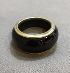 K18 オニキス デザイン 挟み込み リング 広幅のサムネイル