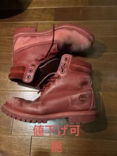 レッド スエード ハイカットブーツ - メルカリ