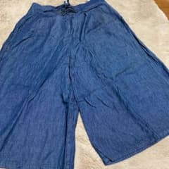 デニム ワイドパンツ ガウチョパンツのサムネイル