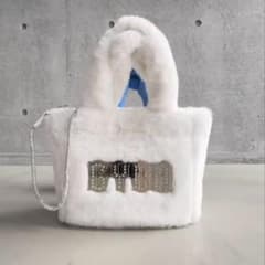 【　ま　】GYDA ノベルティ ボアバッグ ホワイト ま様専用 】GYDA ノベルティ ボアバッグ ホワイト - メルカリ