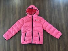 UNDER ARMOUR ピンク 女の子 中綿コート 150 美品のサムネイル