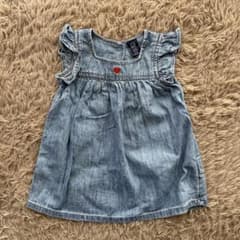 GAP デニムフリル袖ワンピース