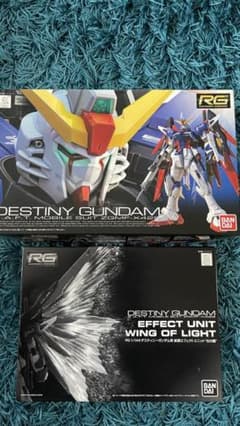 RGデスティニーガンダム　光の翼セット　ガンダムプラモデル　rgのサムネイル