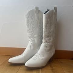 ホワイト刺繍ウエスタンブーツのサムネイル