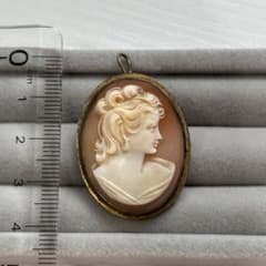 シルバー925 カメオ ブローチ 遺品整理 0623-7 - メルカリ