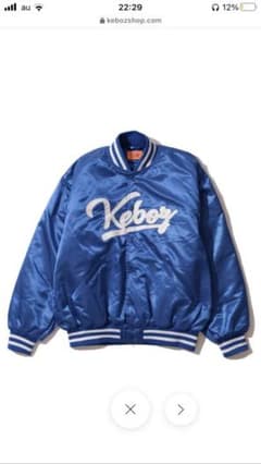 KEBOZ  SATIN STADIUM JACKET【BLUE】のサムネイル
