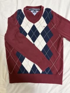 TOMMY HILFIGER ボルドー ニットセーター Lのサムネイル