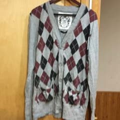 アーガイル柄 ロングカーディガンのサムネイル