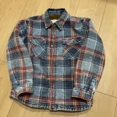 BAYFLOW チェック柄　ボアジャケット　130cm子供用のサムネイル