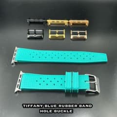 ティファニーブルー　FKMラバーベルト アップルウォッチ