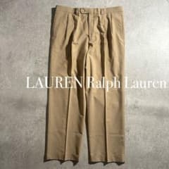 ローレン ラルフローレン 2タック ワイドストレート トラウザー　34W 30L ローレン ラルフローレン 2タック ワイドストレート トラウザー 34W