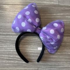 Thumbnail of ディズニーカチューシャ ミニーちゃん カチューシャ 紫色 ドット柄