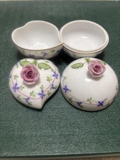 ヘレンド 陶器製 小物入れ 2個セット 薔薇モチーフ - メルカリ