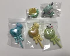 ポチャッコ ハンギョドン ポムポムプリン チャーム ガチャガチャ5点セットのサムネイル