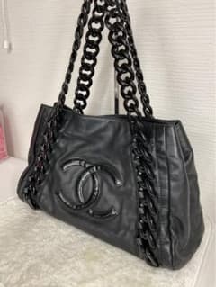 Thumbnail of CHANEL ブラック トートバッグラグジュアリー・プラチェーントート