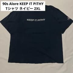 90s Alore KEEP IT PITHY 半袖 Tシャツ ネイビー 2XL