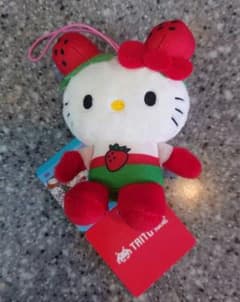 タグ付き　ハローキティ　My ハローキティマスコット２　イチゴマン