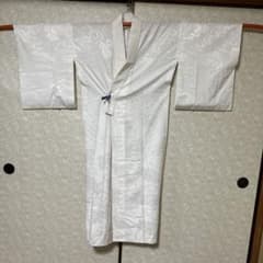 お花　波紋　総柄　光沢長襦袢　着物　3083のサムネイル