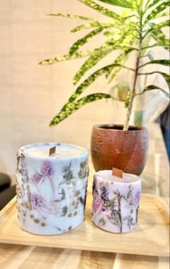 【SALE】ボタニカルソイキャンドル 2個セット　プルメリアの香りのサムネイル