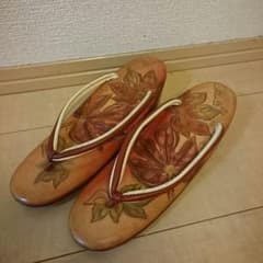 値下げ！！草履 下駄 紅葉 もみじのサムネイル