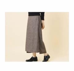 カスタネ　断切チェックロングスカートのサムネイル