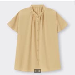 gu ドレープバンドカラーシャツ(半袖)のサムネイル
