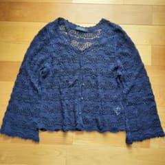 Ciaopanic ネイビー レース編み カーディガンのサムネイル
