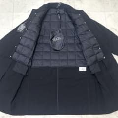 新品 タイオン ブラック ステンカラーコート ダウンのライナー付き L 
