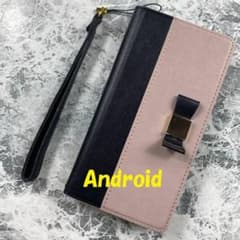 新品 可愛い Android ケース フリーサイズ 手帳型 ピンクのサムネイル