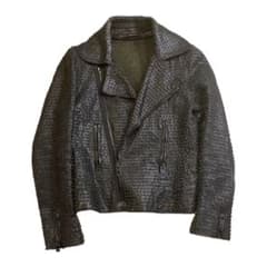 バレンシアガ   BALENCIAGA ライダースジャケット パンチングレザーのサムネイル
